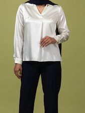 بلوز سفید بلوز زنانه بُـرنُس