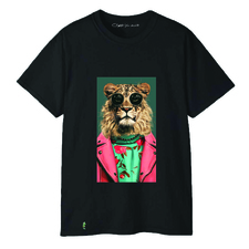 تی شرت آستین کوتاه سیاه تی شرت آستین کوتاه مردانه / زنانه سارا خلیلاوی