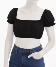 تاپ نیم تنه سیاه تاپ نیم تنه زنانه وینکلر