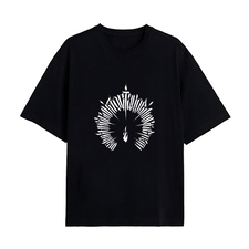 تی شرت آستین کوتاه سیاه تی شرت آستین کوتاه مردانه / زنانه سارا خلیلاوی