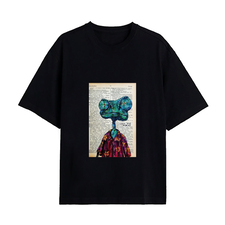 تی شرت آستین کوتاه سیاه تی شرت آستین کوتاه مردانه / زنانه سارا خلیلاوی