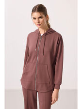 سویشرت و هودی قهوه ای سویشرت و هودی زنانه ال سی وایکیکی