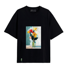 تی شرت آستین کوتاه سیاه تی شرت آستین کوتاه مردانه / زنانه سارا خلیلاوی