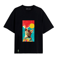 تی شرت آستین کوتاه سیاه تی شرت آستین کوتاه مردانه / زنانه سارا خلیلاوی