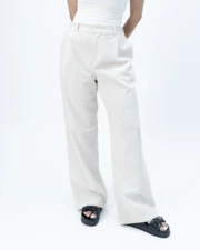 شلوار نخی کرم شلوار نخی زنانه موهر