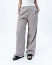 شلوار نخی قهوه ای شلوار نخی زنانه موهر