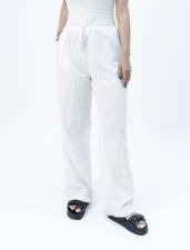 شلوار نخی سفید شلوار نخی زنانه موهر