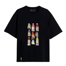 تی شرت آستین کوتاه سیاه تی شرت آستین کوتاه مردانه / زنانه سارا خلیلاوی