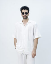 پیراهن آستین کوتاه سفید پیراهن آستین کوتاه مردانه نفیر ور