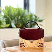کیف دستی رسمی زرشکی کیف دستی رسمی زنانه لورسان
